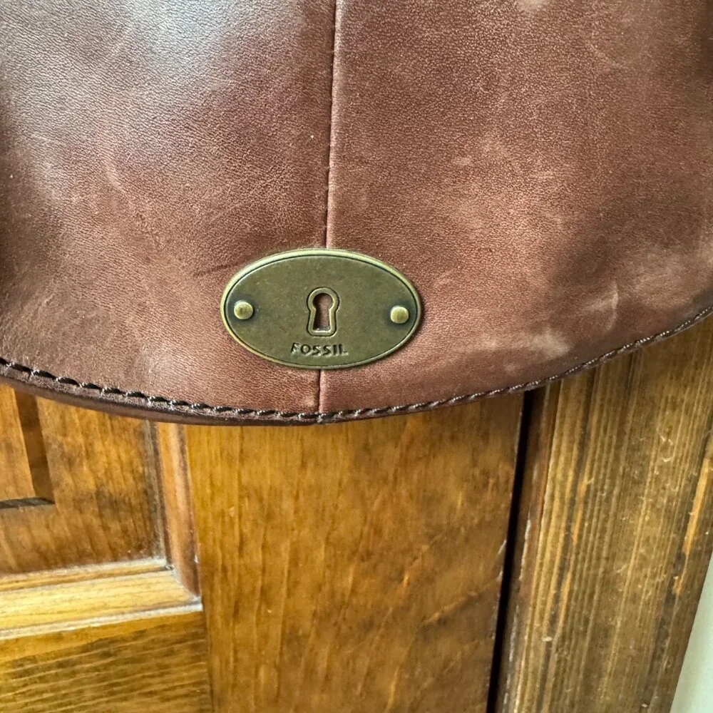 Fossil Brown Crossbody Leather Saddlebag
